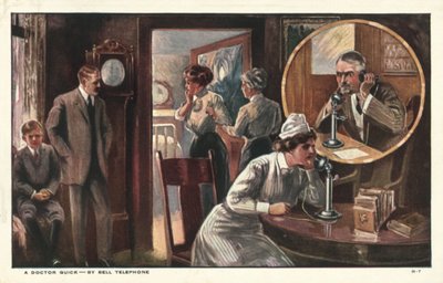 Kvinde der ringer til en læge af American School